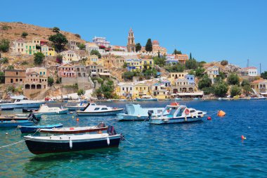 Symi liman. Yunanistan