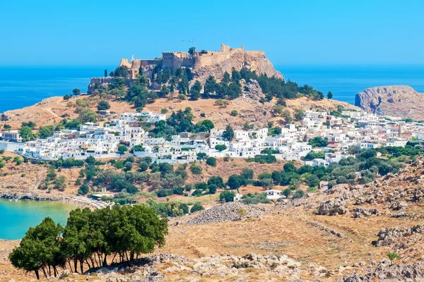 Lindos. Rhodes, Görögország — Stock Fotó