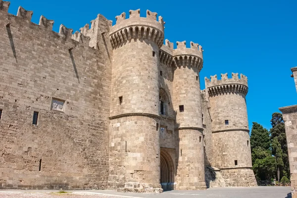 Palast der Großmeister. Rhodos, Griechenland lizenzfreie Stockbilder