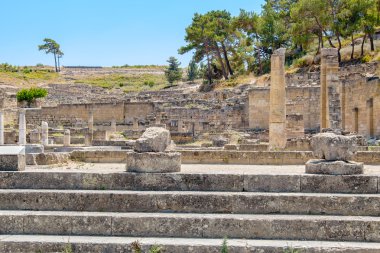 Kamiros kalıntıları. Rhodes, Yunanistan