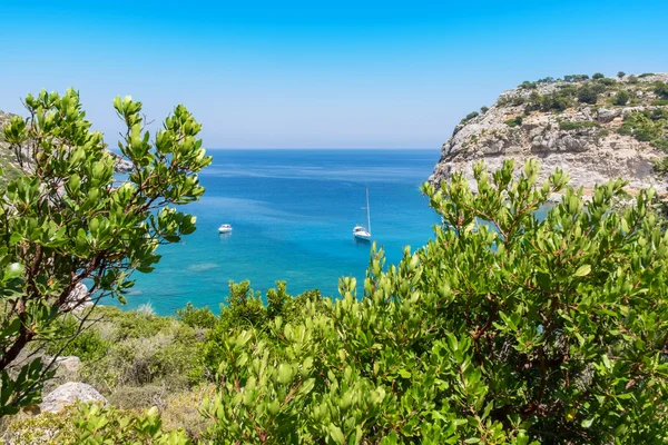 Anthony Quinn Bay. Rhodes, Grecja — Zdjęcie stockowe