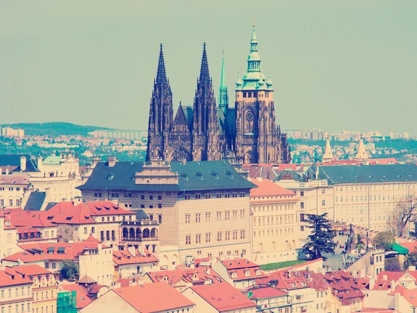 Panorama de Praga com Catedral de São Vito Fotos De Bancos De Imagens