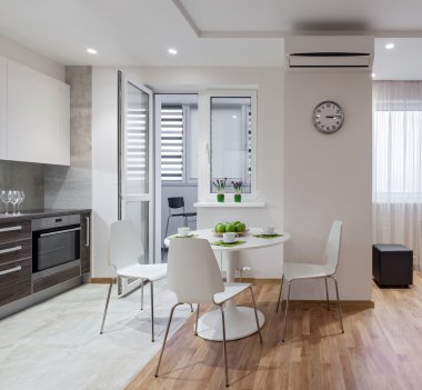 İskandinav tarzı ile mutfak modern daire iç 