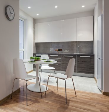 İskandinav tarzı ile mutfak modern daire iç 