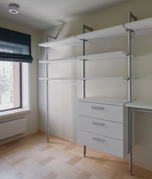 Interior of modern empty wardrobe room — Stock Photo, Image