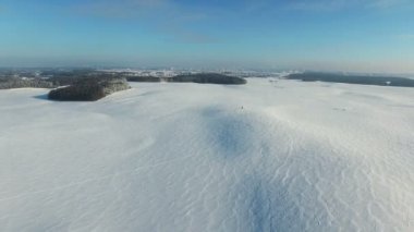 4 k. uçuş yukarıda kar kış, hava panoramik görünümü (kar çöl alanları)