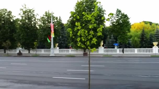 Independence Avenue i Minsk, Vitryssland — Stockvideo