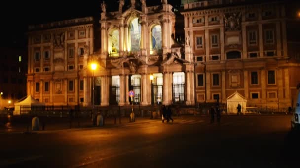 Basilika Santa Maria Maggiore in Rom, Italien — Stockvideo