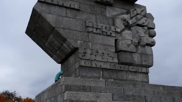 Westerplatte Monumento dei difensori polacchi, Danzica — Video Stock