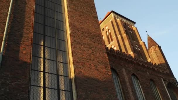 Basilica of St. Mary of Assumption in Gdansk — Stock Video