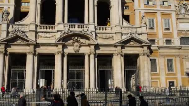 Basilica di Santa Maria Maggiore-bazilika, Róma, Olaszország — Stock videók