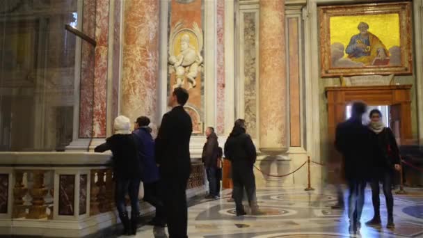 Basilica Papale di San Pietro in Vaticano, Roma, Italia — Video Stock