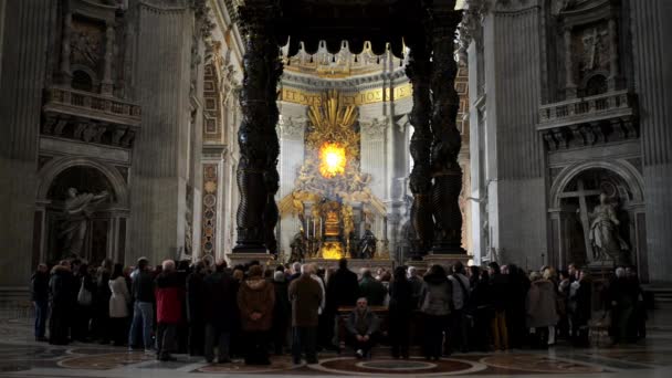Papieskie Bazyliki Świętego Piotra w Watykanie, Rzym, Włochy — Wideo stockowe