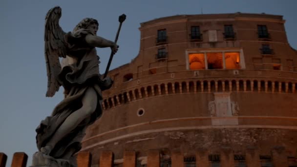 Мавзолей Адріана в Parco Adriano, Рим, Італія — стокове відео