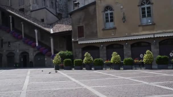 Campanone o Torre Civica (Bergamo, İtalya) — Stok video