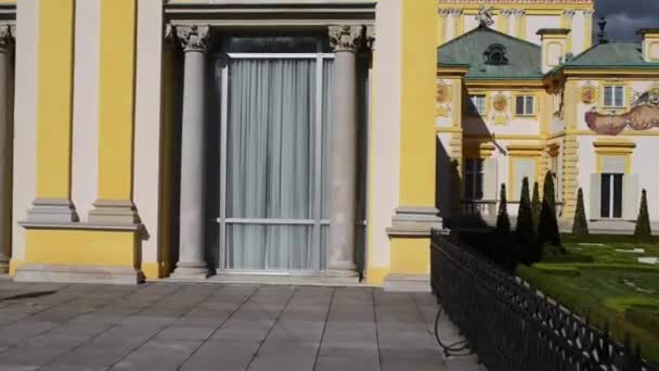 Wilanow paleis, warsaw, Polen — Stockvideo