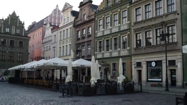 Gamla stan i Poznan, Polen — Stockvideo