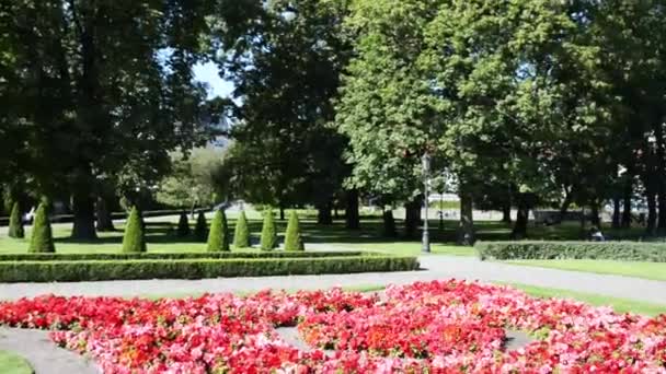 Frederic Chopin Park en Poznan, Polonia — Vídeos de Stock