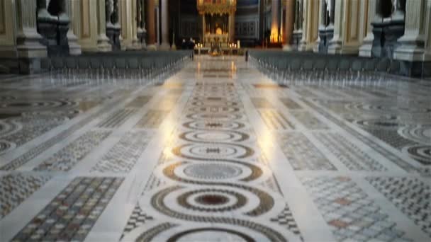 Παπικό Archbasilica του Αγίου Ιωάννου στη Ρώμη, Ιταλία — Αρχείο Βίντεο