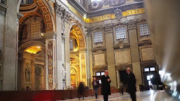 Basílica Papal de São Pedro no Vaticano, Roma, Itália — Vídeo de Stock