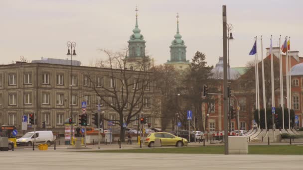 Kerk van het Heilig Kruis in Warschau — Stockvideo