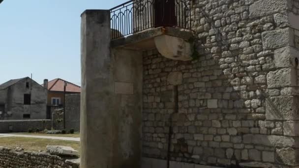 Πύργος στην πόλη Nin, Κροατία — Αρχείο Βίντεο