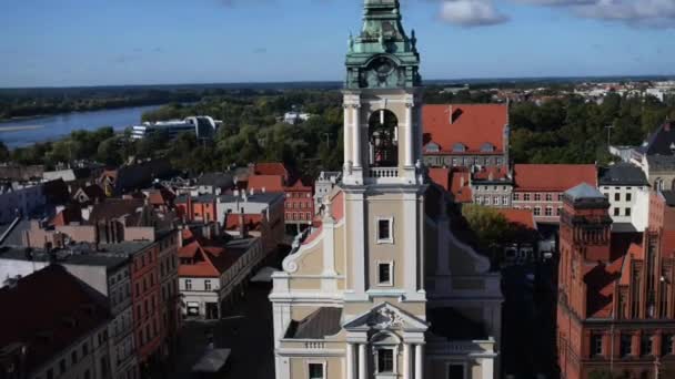 波兰托伦市圣精神教堂 — 图库视频影像