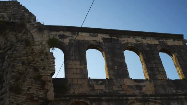 Diocletianus palats, Split, Kroatien, — Stockvideo