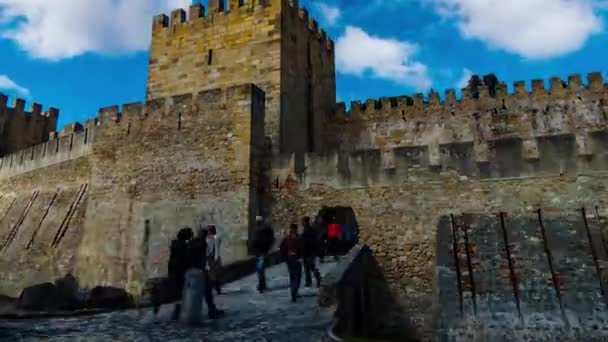 Sao Jorge kastély Lisszabonban, Portugália — Stock videók