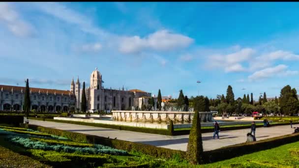 Biara Jeronimos di Lisbon, Portugal — Stok Video