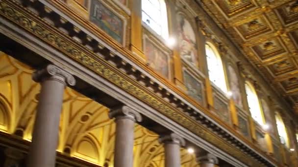 Basilica di santa maria maggiore w Rzymie, Włochy — Wideo stockowe