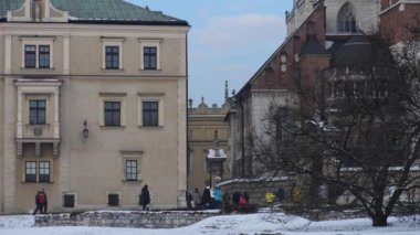 Wawel Tepesi üzerinde Vistula Nehri, Krakow, Polonya