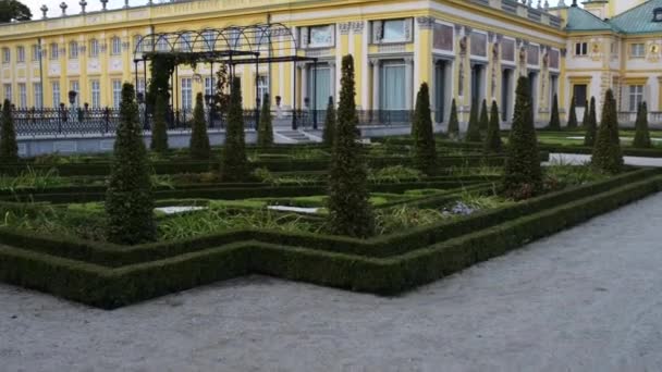 Wilanow Sarayı, Varşova, Polonya — Stok video