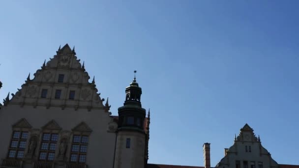 Monumento di Adam Mickiewicz a Poznan (Polonia) ) — Video Stock