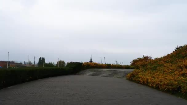 Westerplatte anıt Lehçe savunucularının, Gdansk — Stok video