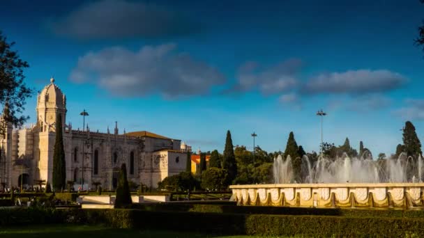 Jeronimos Monastery in Lisbon, Portugal — Stock Video