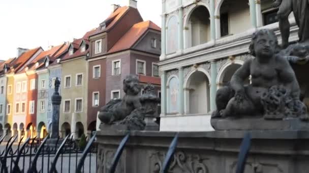 Rathaus oder Ratusz in Posen, Westpolen — Stockvideo