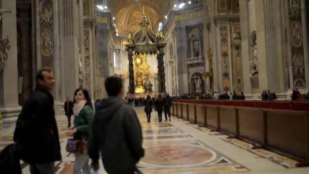 Basilique pontificale Saint-Pierre au Vatican, Rome, Italie — Video