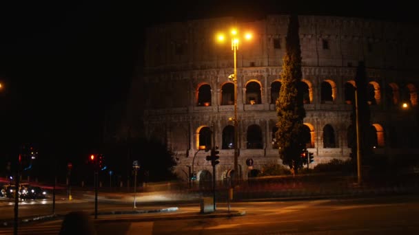 Coliseu no centro de Roma, Itália — Vídeo de Stock
