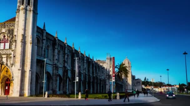 Jeronimos kloster in Lissabon, portugal — Stockvideo