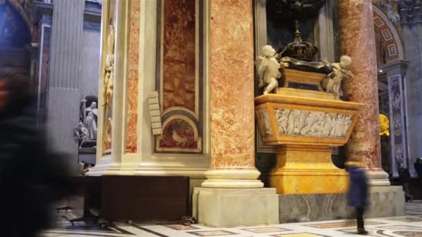 Basílica Papal de São Pedro no Vaticano — Vídeo de Stock