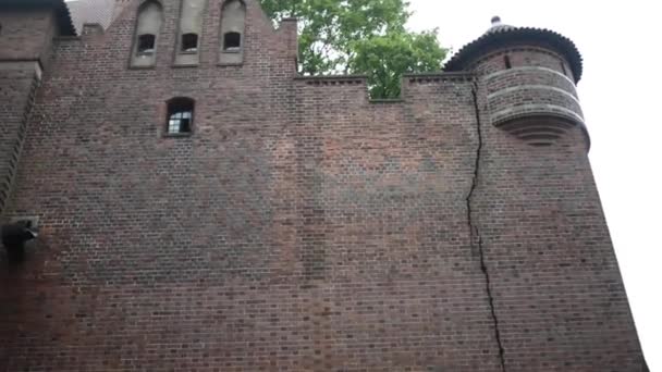 Schloss des Deutschen Ordens in Marienburg, Polen — Stockvideo