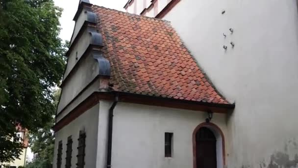 Church of Immaculate Conception in Nidzica, Poand — Stock Video