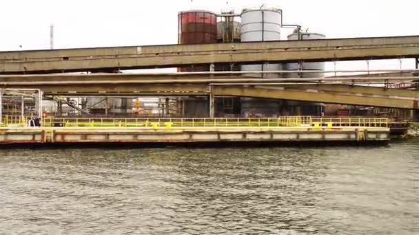 Gdaňské loděnice v městě Gdaňsk, Polsko — Stock video