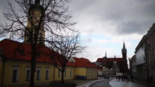 Town Hall in Bialystok, Podlaskie, Poland — Stock Video