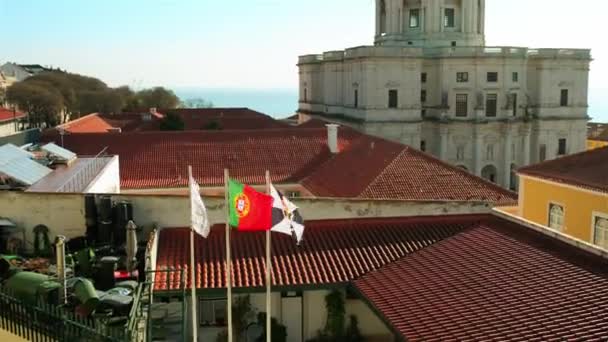 Церковь Санта-Энграсиа в Лиссабоне, Португалия — стоковое видео