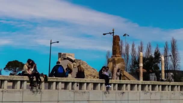 Eduardo VII Park i Lissabon, Portugal — Stockvideo