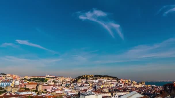 Panorama van Lissabon. Lissabon, Portugal — Stockvideo