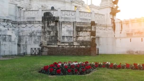 Altare della patria in rome, Italië — Stockvideo
