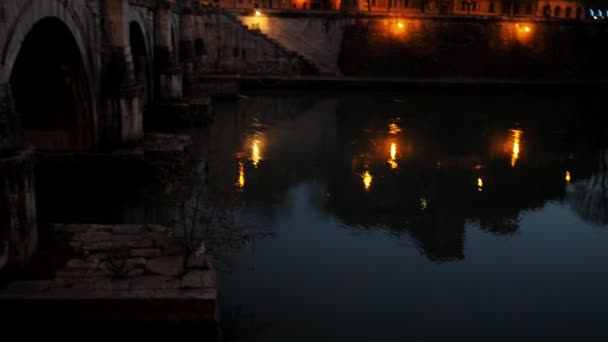 Bridge of Hadrian in Rome, Italy — Stock Video